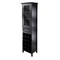 Contemporary Home Living 66.75" Black Elegant Burgundy Wine Tall Rectangular Glass Door 15-Bottle Cabinet